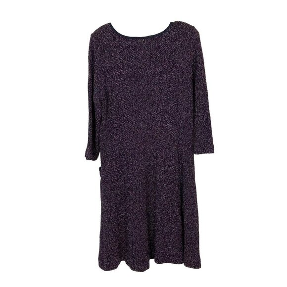 Talbots Womens Dress Sz 18 Twisted Boucle Tweed Knit Midi Fit & Flare - Picture 3 of 11